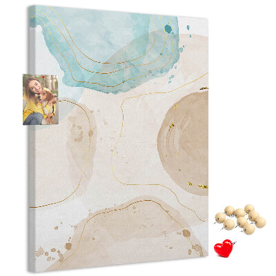Pin board Abstract shapes in delicate colors