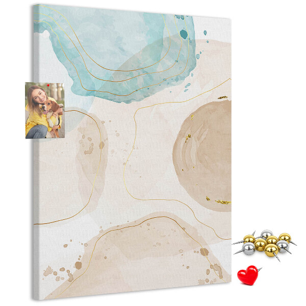Pin board Abstract shapes in delicate colors