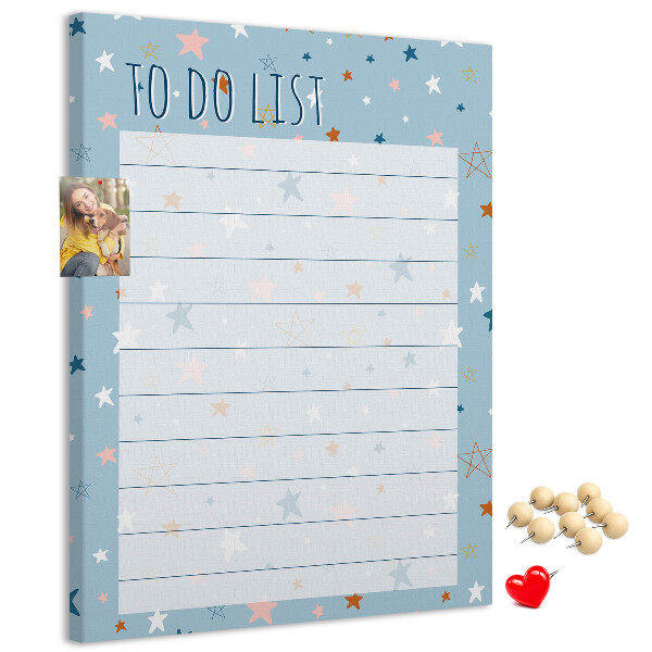 Pin board Star Theme for To Do Lists