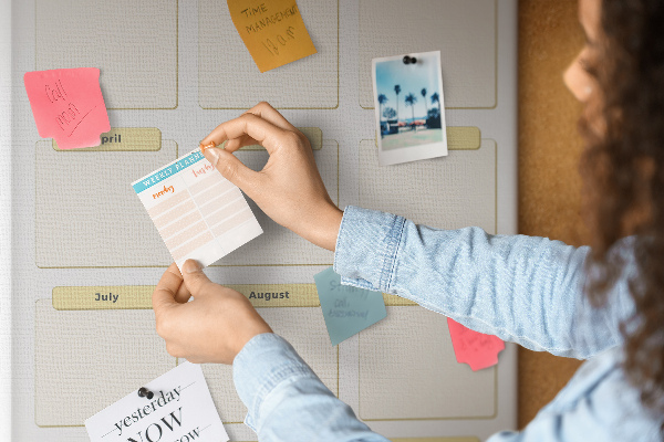 Wall cork memo board Annual calendar for event planning