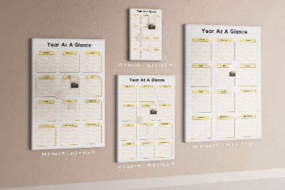 Wall cork memo board Annual calendar for event planning