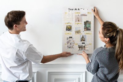 Wall cork memo board Annual calendar for event planning