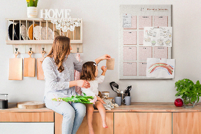 Cork notice board Birthday calendar with space for notes