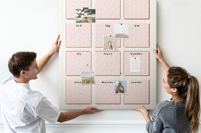 Cork notice board Birthday calendar with space for notes