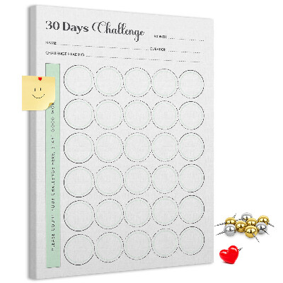Wall cork memo board 30-Day Challenge Planner