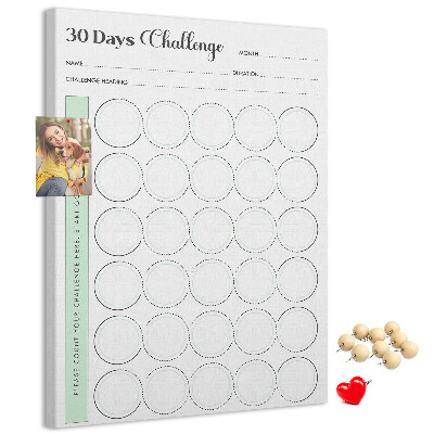Wall cork memo board 30-Day Challenge Planner