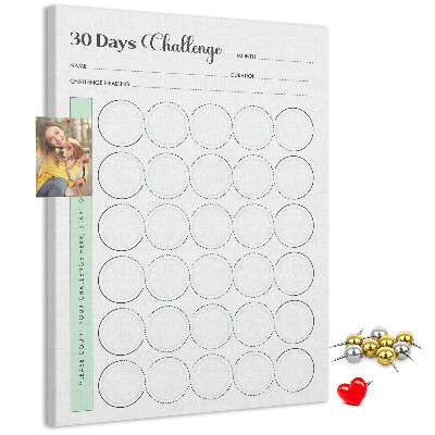 Wall cork memo board 30-Day Challenge Planner