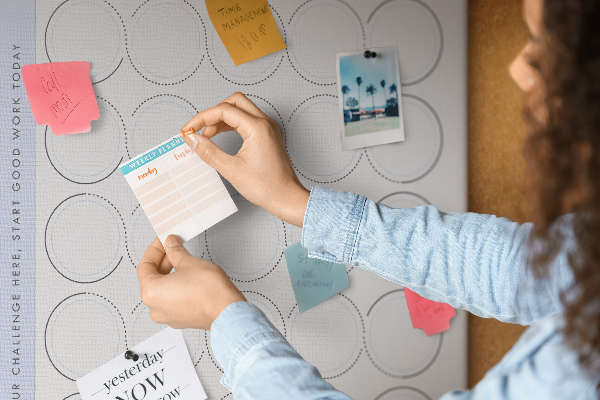 Memo cork board 30 Day Challenge with space for notes