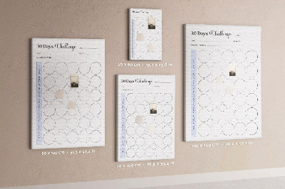Memo cork board 30 Day Challenge with space for notes