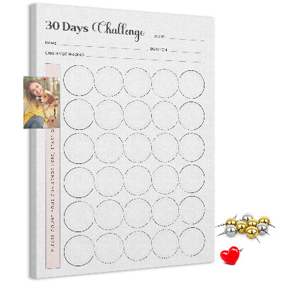 Cork notice board 30-Day Circle Challenge Plan