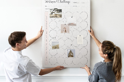 Cork notice board 30-Day Circle Challenge Plan