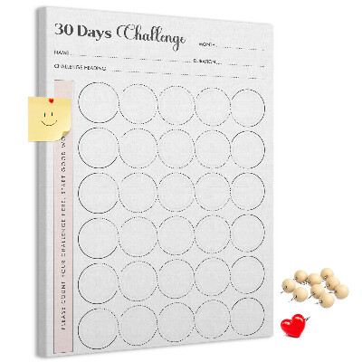 Cork notice board 30-Day Circle Challenge Plan