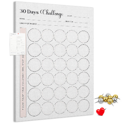 Cork notice board 30-Day Circle Challenge Plan