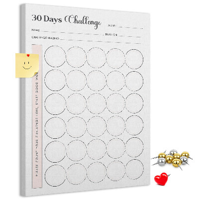 Cork notice board 30-Day Circle Challenge Plan