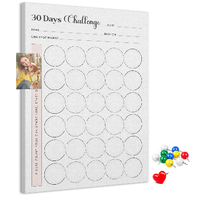 Cork notice board 30-Day Circle Challenge Plan