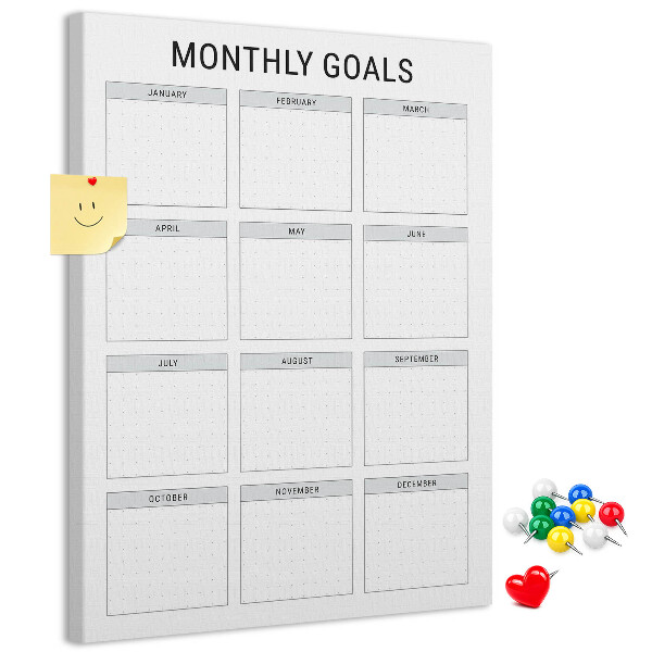 for monthly goal planning and calendar organization
