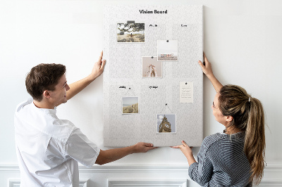 Pin board Vision board with blank sections