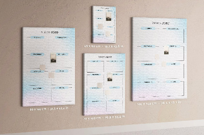 Memo cork board Vision board with personal development categories