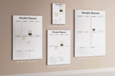 Cork notice board Weekly planner with space for notes