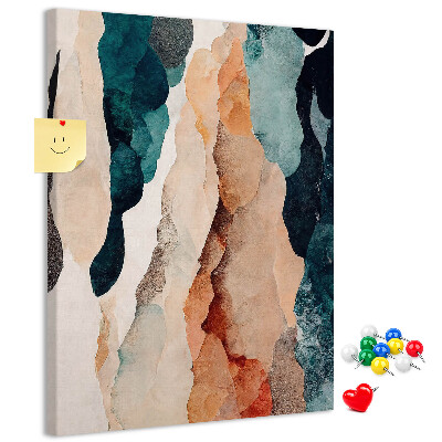Pin board Abstract waves of color in soft tones