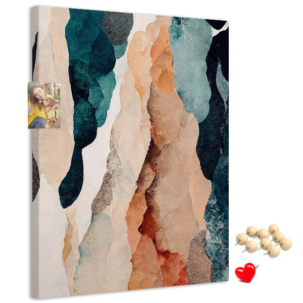 Pin board Abstract waves of color in soft tones