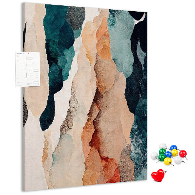 Pin board Abstract waves of color in soft tones
