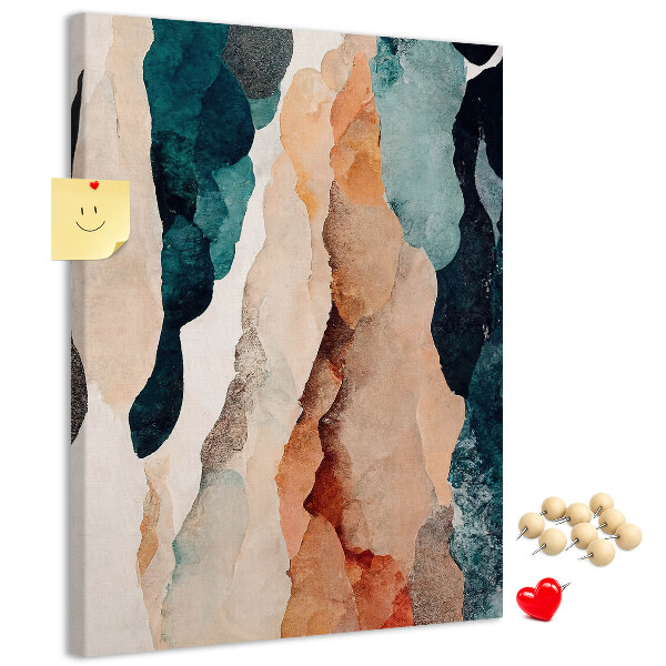 Pin board Abstract waves of color in soft tones