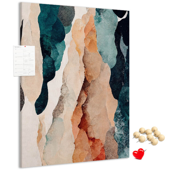 Pin board Abstract waves of color in soft tones