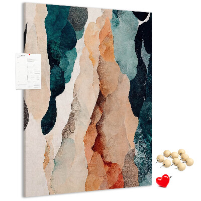 Pin board Abstract waves of color in soft tones