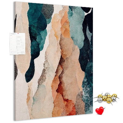 Pin board Abstract waves of color in soft tones