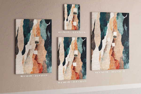 Pin board Abstract waves of color in soft tones