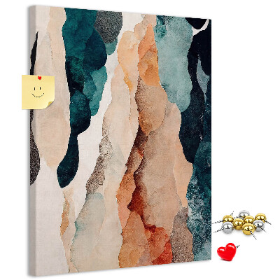 Pin board Abstract waves of color in soft tones