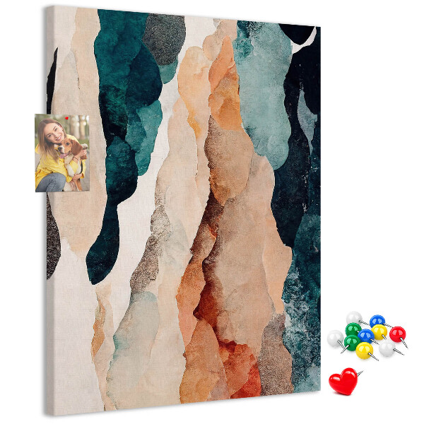 Pin board Abstract waves of color in soft tones