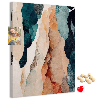 Pin board Abstract waves of color in soft tones