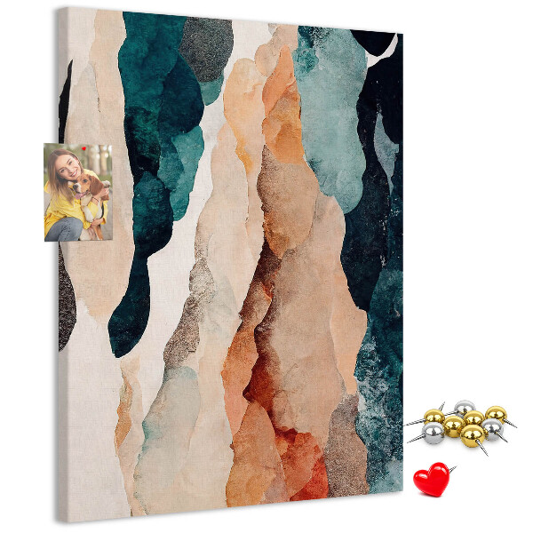 Pin board Abstract waves of color in soft tones