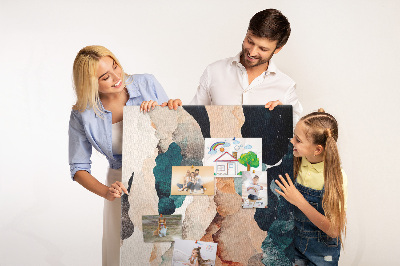 Wall cork memo board Abstract spots in subdued colors