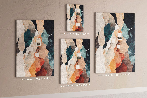 Wall cork memo board Abstract spots in subdued colors