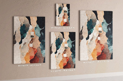 Wall cork memo board Abstract spots in subdued colors