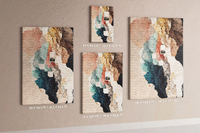 Memo cork board Abstract forms in pastel colors