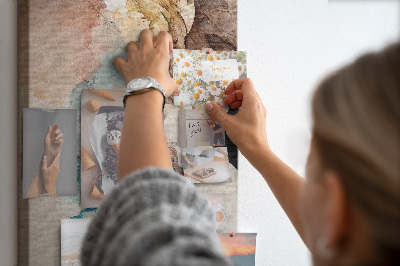Memo cork board Abstract forms in pastel colors