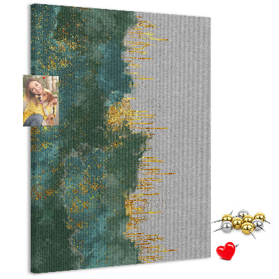 Pin board Abstract landscape in shades of green