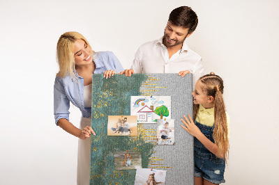 Pin board Abstract landscape in shades of green