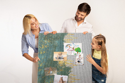 Pin board Abstract landscape in shades of green