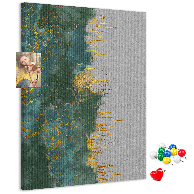Pin board Abstract landscape in shades of green