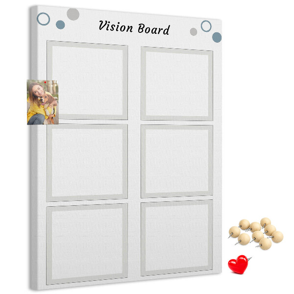 Wall cork memo board Vision board with empty frames