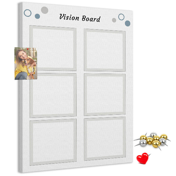 Wall cork memo board Vision board with empty frames