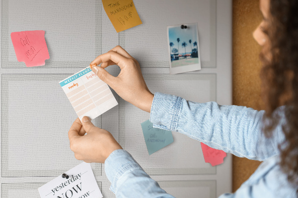 Wall cork memo board Vision board with empty frames