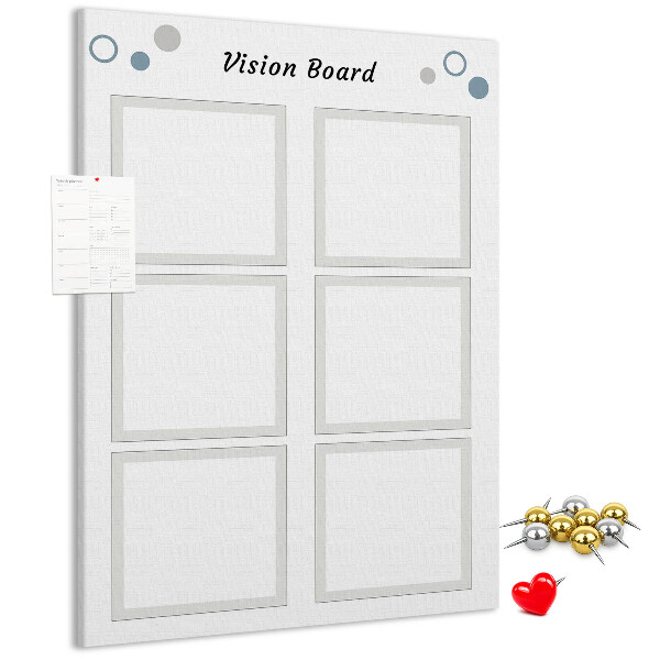 Wall cork memo board Vision board with empty frames