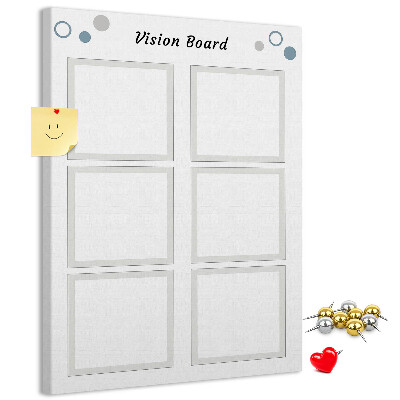 Wall cork memo board Vision board with empty frames
