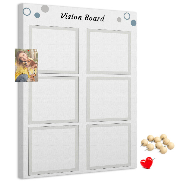 Wall cork memo board Vision board with empty frames
